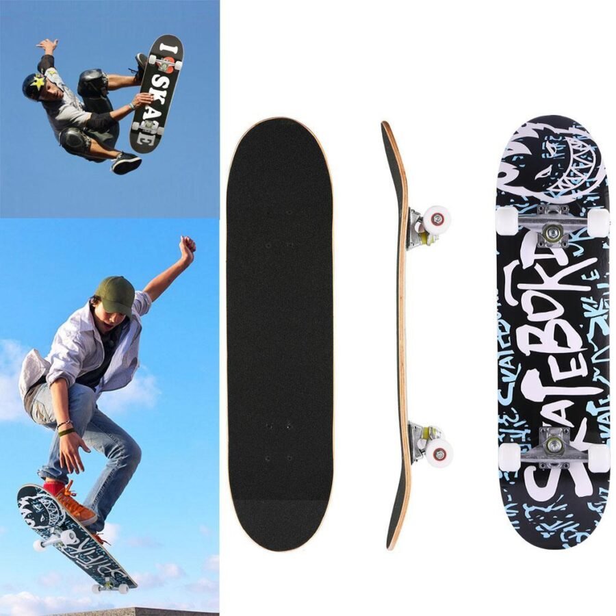 Fashion PRO Print Wood Board Complete Deck Skateboard Maple Wood Super Smooth PU Wheels High Speed Precision Bearing - Image 3
