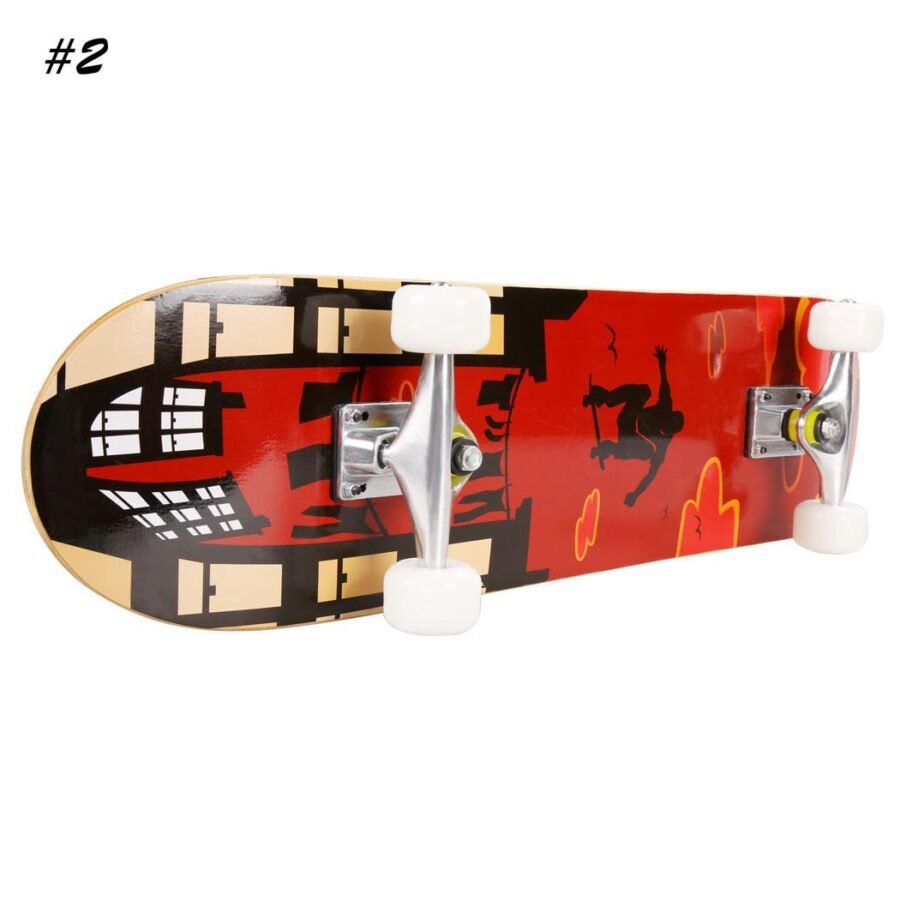 Fashion PRO Print Wood Board Complete Deck Skateboard Maple Wood Super Smooth PU Wheels High Speed Precision Bearing - Image 4