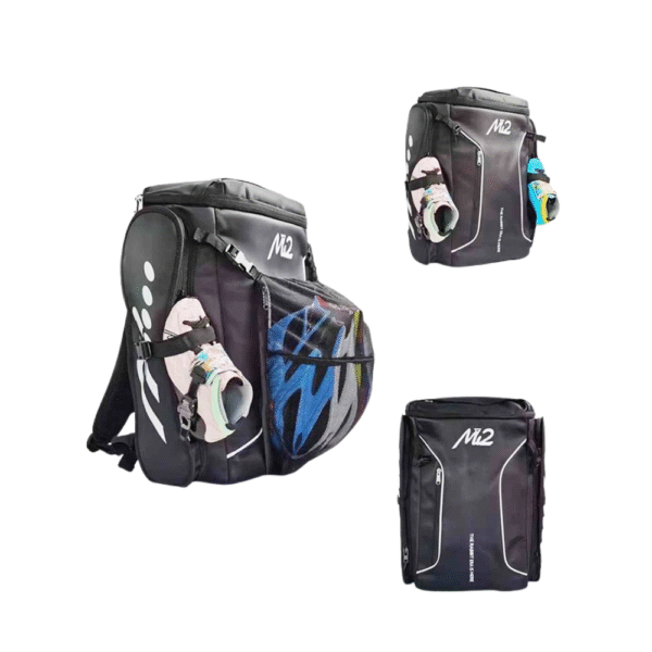 Skating Bag For Inline Speed Skates Shoes Carrier Carry Laptop Sport Backpack Helmet Protector Pads Hold Skating Pack Side Room