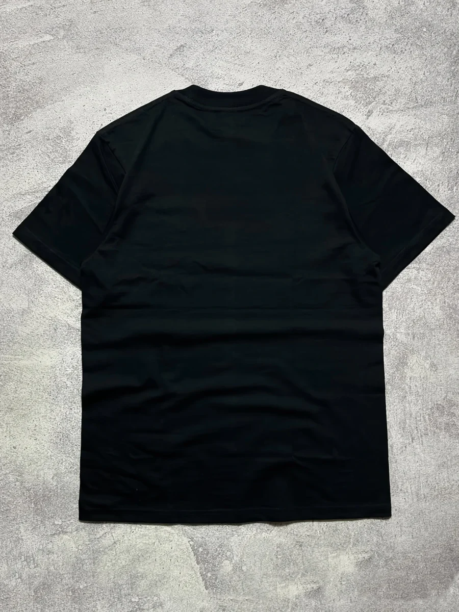 Skate Style Print 200g Cotton Men's Black Crewneck Short - Sleeve T - Shirt - Image 3