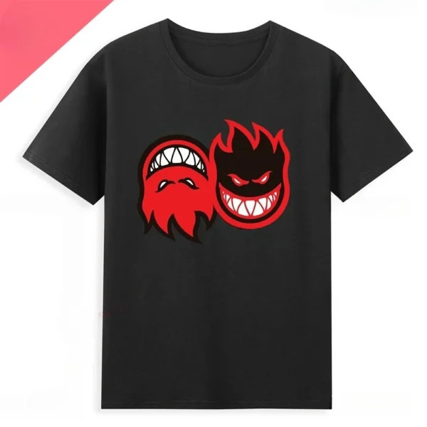 Spitfireer Skateboard Logo Fashion Street Trend Casual Harajuku Summer Unisex Short Sleeve T-shirt Women Clothing Y2K Top Summer