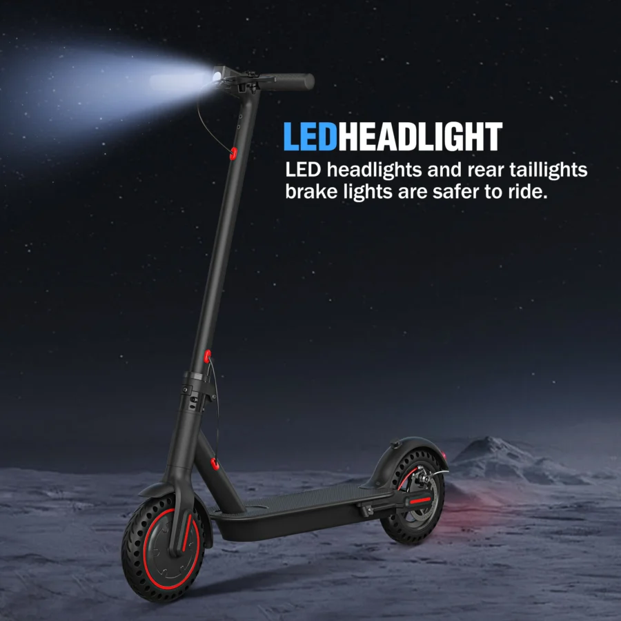 Patinete eléctrico plegable de 350W para adultos y adolescentes, neumáticos a prueba de explosiones, sistema de frenos doble, patinete eléctrico ligero con soporte para aplicaciones - Image 3