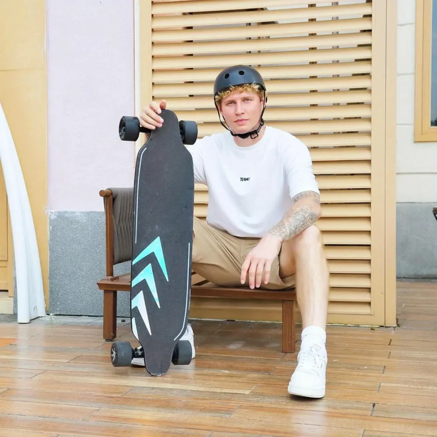 Caroma 38" Electric Skateboard with Remote Control, 1200W Brushless Motor, 28 MPH Top Speed, 300 lbs Max Load, Safety Glow Paper - Image 2