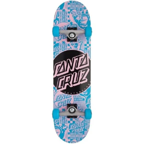 Santa Cruz Flier Dot Full Complete Skateboard, 8" x 31.25"